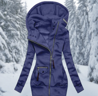 Stylish Waterproof Women's Transitional Jacket - Aurora-Navy Blue-S-State of Style
