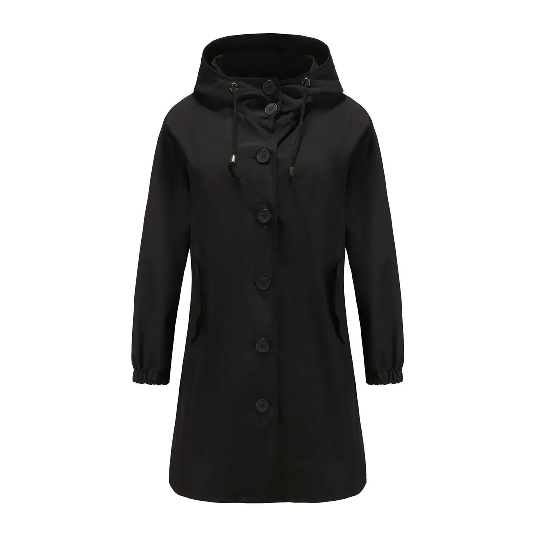 Stylish Windproof Trench Coat - Livia-Black-S-State of Style