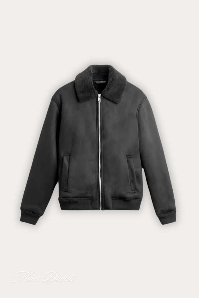 Stylish Winter Bomber Jacket - Nolan-Black-S-State of Style