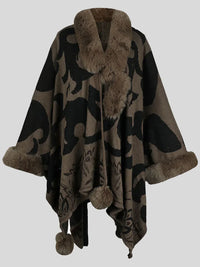 Stylish Winter Poncho for Women - Elora-Brown-S-State of Style