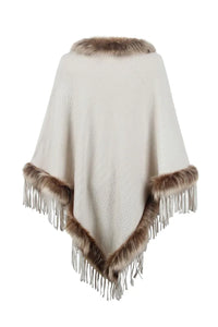 Stylish Winter Poncho for Women - Sophie-Beige-S-State of Style