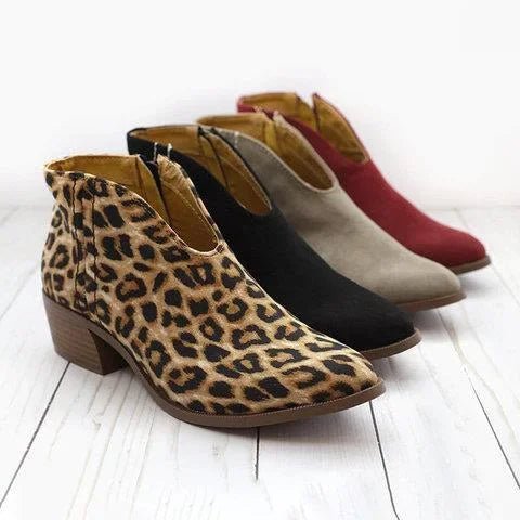 Stylish Women's Ankle Boots - Eveline-Red-5-State of Style