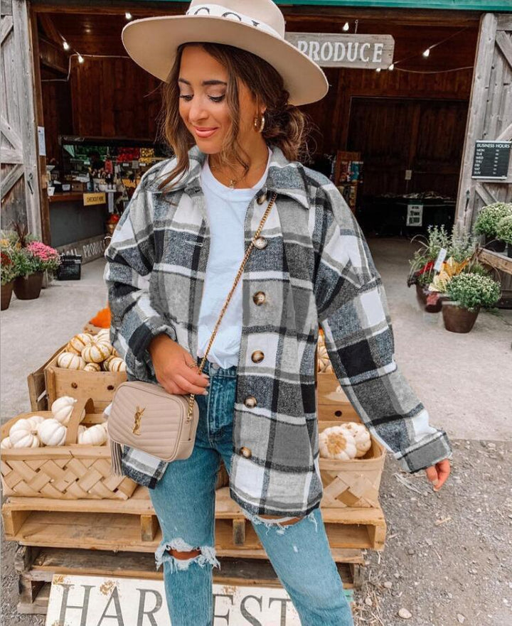 Stylish Women's Autumn Cardigan - Sophie-Grey Accent-S-State of Style