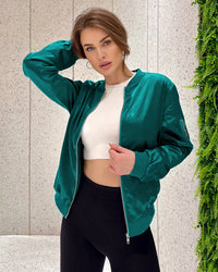 Stylish Women's Bomber Jacket | Lightweight & Comfortable-Black-S-State of Style