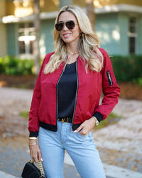 Stylish Women's Bomber Jacket | Lightweight & Comfortable-Black-S-State of Style
