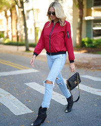Stylish Women's Bomber Jacket | Lightweight & Comfortable-Black-S-State of Style