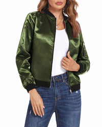 Stylish Women's Bomber Jacket | Lightweight & Comfortable-Black-S-State of Style