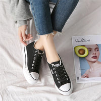 Stylish women's canvas sneakers with platform sole – Leonie-Dark blue-3-State of Style