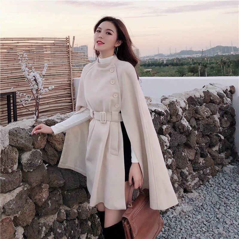 Stylish Women’s Cape Jacket | Alisha’s Jacket-Black-One Size-State of Style