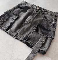 Stylish Women's Denim Skirt - Celeste-Black-S-State of Style