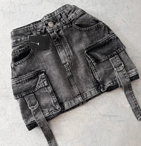 Stylish Women's Denim Skirt - Celeste-Black-S-State of Style