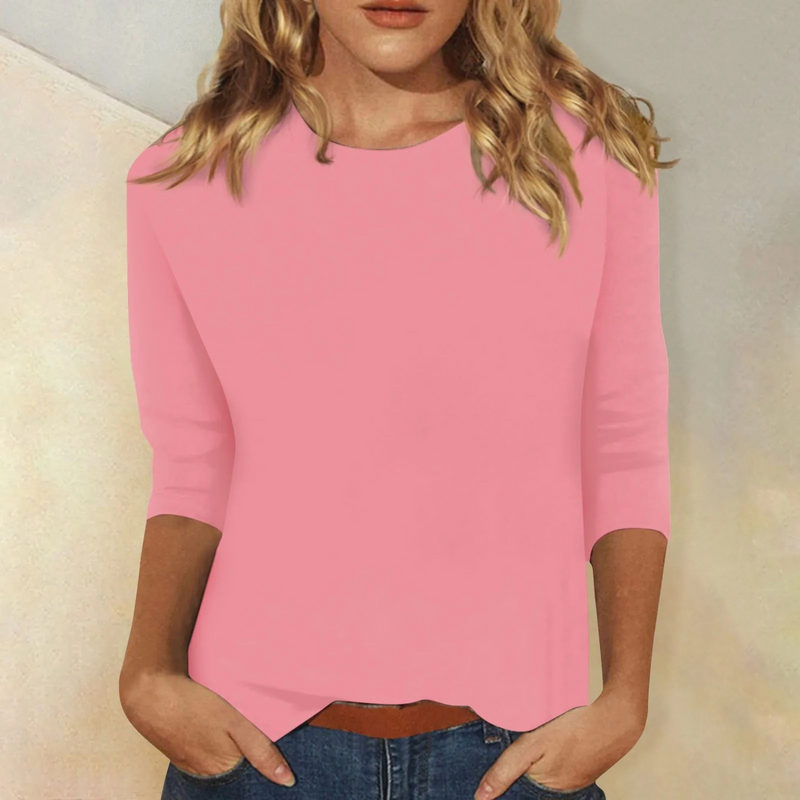 Stylish Women's Long Sleeve Shirt - Ava-Pink-S-State of Style