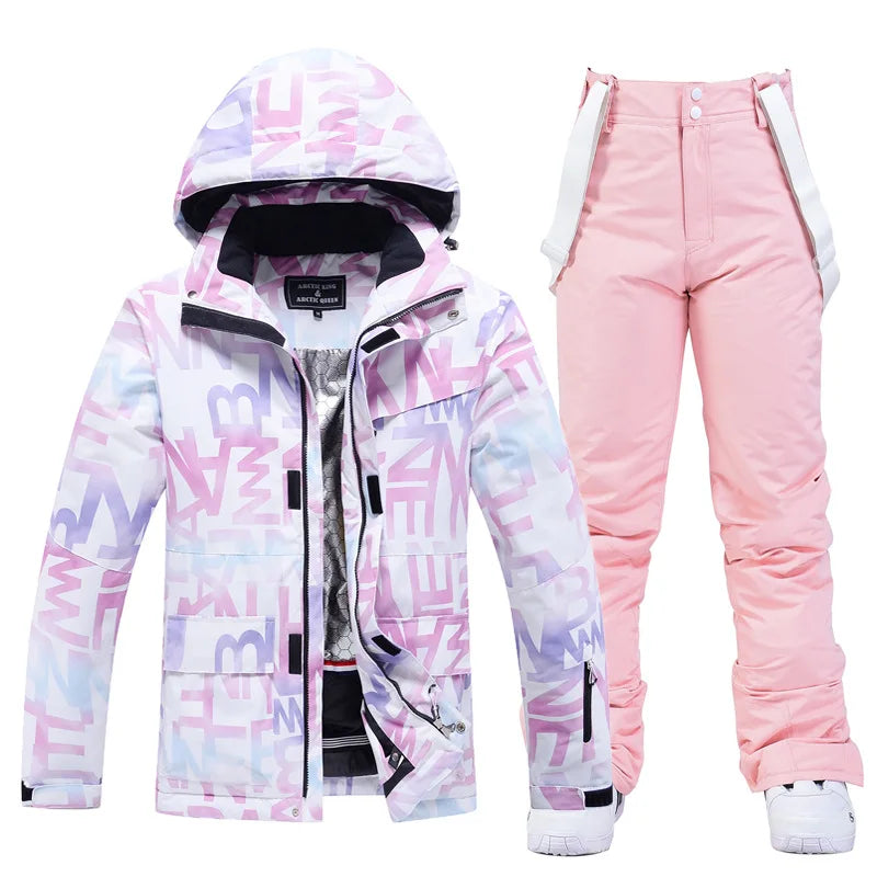 Stylish Women's Ski Suit - Aurora-Purple/Black-XS-State of Style