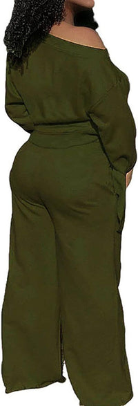 Stylish Women's Sweatsuit - Lola-Army Green-S-State of Style