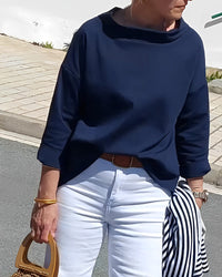 Stylish Women's Top - Livia-Navy Blue-S-State of Style