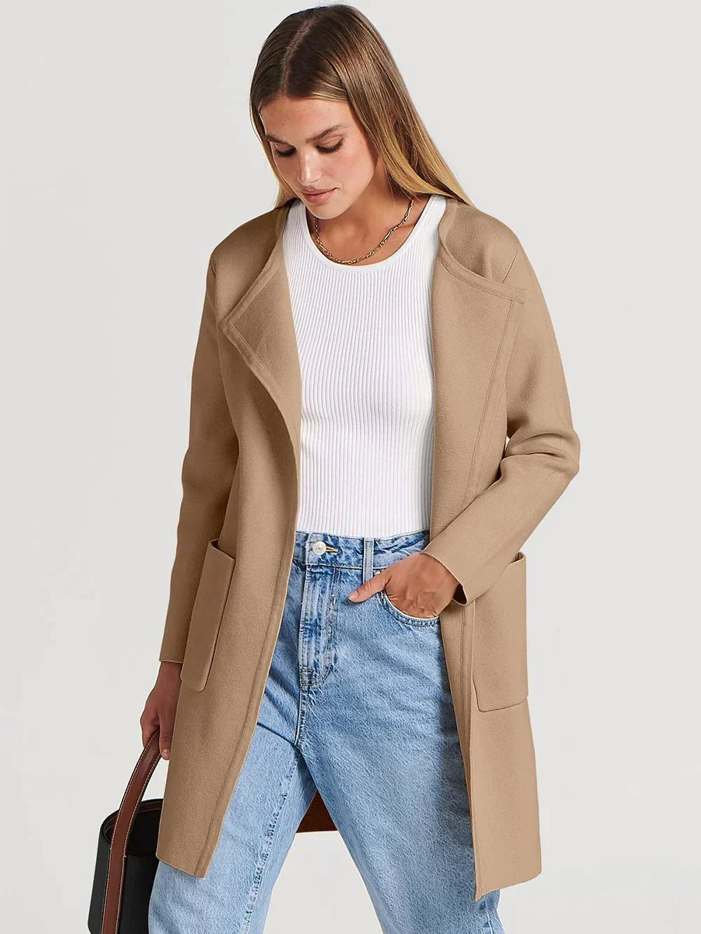 Stylish Women's Vest - Djamila-Brown-S (36)-State of Style