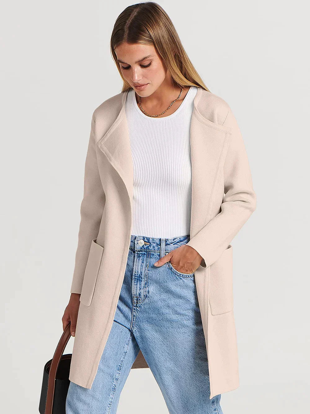 Stylish Women's Vest - Djamila-Light Pink-S (36)-State of Style
