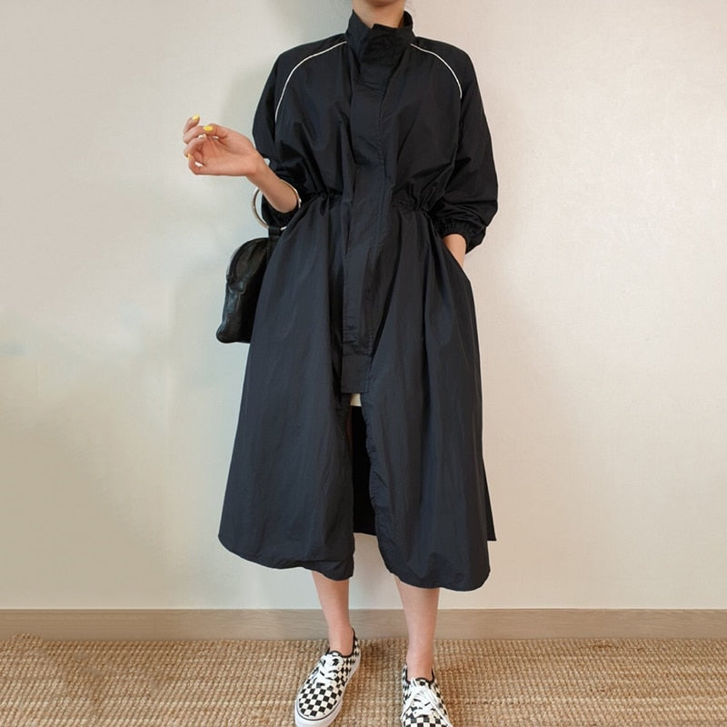 Stylish Women's Windbreaker Jacket | Waterproof and Lightweight-Black-One Size-State of Style