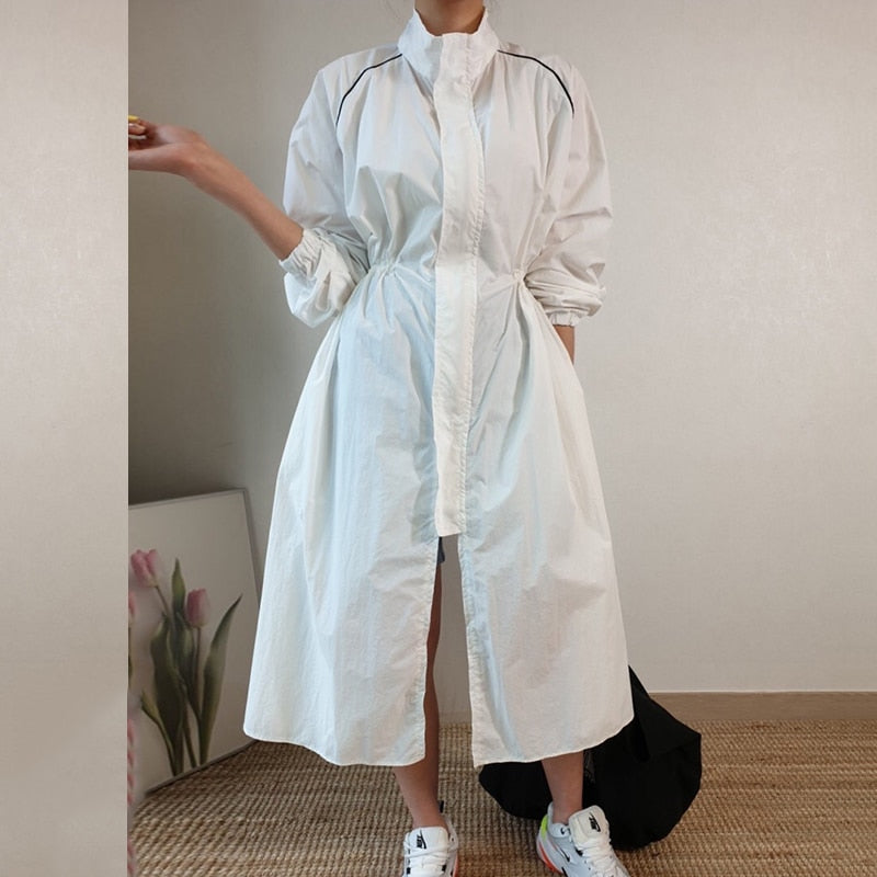 Stylish Women's Windbreaker Jacket | Waterproof and Lightweight-White-One Size-State of Style