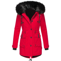 Stylish Women's Winter Coat - Elise-Red-S-State of Style