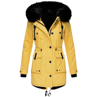 Stylish Women's Winter Coat - Elise-Yellow-S-State of Style