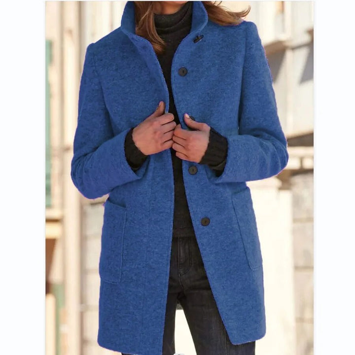 Stylish Women's Winter Coat - Emma-Navy Blue-S-State of Style