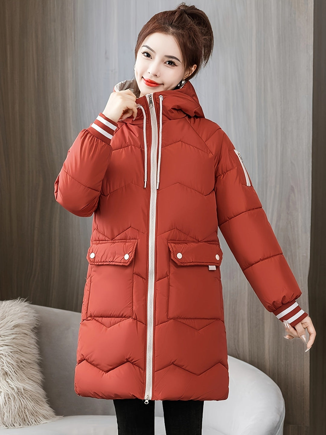 Stylish Women's Winter Jacket - Sophie-Red-S-State of Style