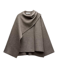 Stylish Women's Winter Poncho – Ella-Dark Blue-S-State of Style