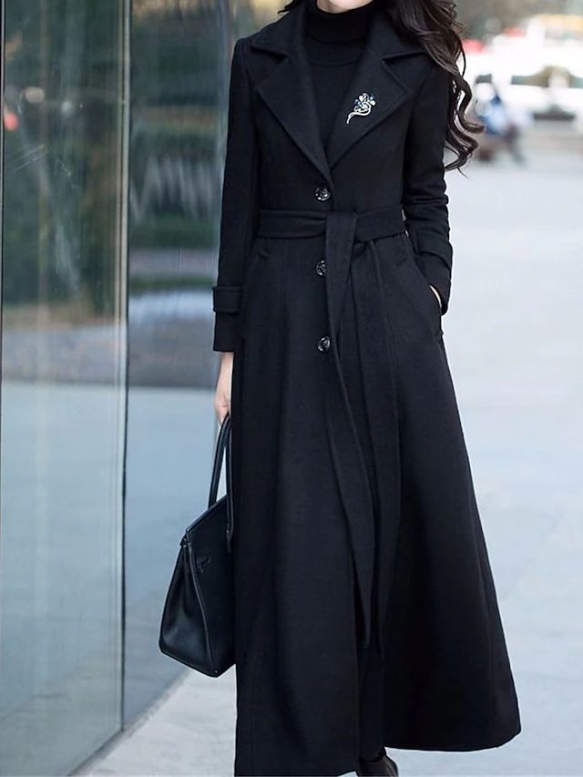 Stylish Wool Ladies' Coat - Elora-Brown-S-State of Style