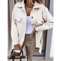 Stylish Wool-Look Jacket for Women - Sophie-White-S-State of Style