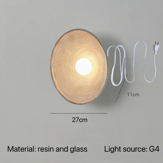 Subtle Japanese Wall Lamp - ZenLight-Retro with Plug and Switch-Warm White-State of Style