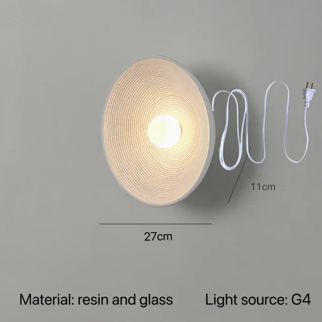 Subtle Japanese Wall Lamp - ZenLight-White with Plug-Warm White-State of Style
