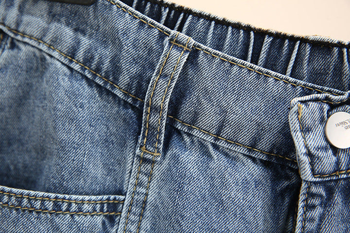 Summer Breeze Plus-Size Denim Shorts-Blue-2XL-State of Style