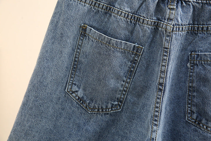 Summer Breeze Plus-Size Denim Shorts-Blue-2XL-State of Style