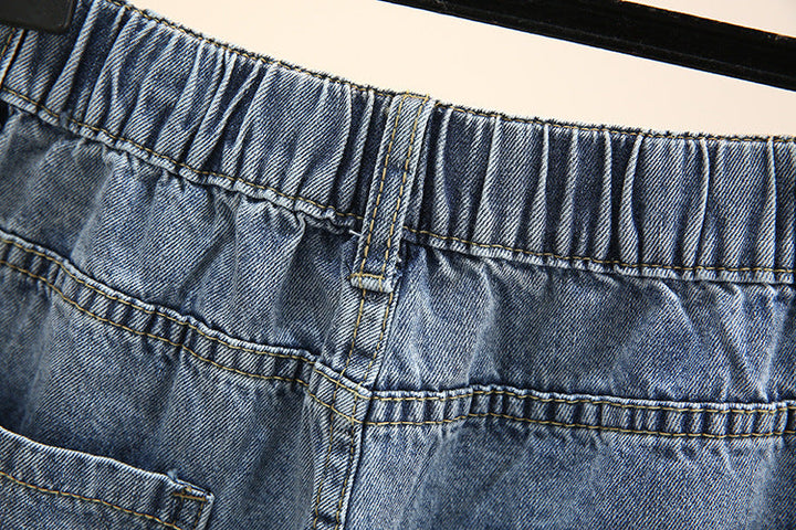 Summer Breeze Plus-Size Denim Shorts-Blue-2XL-State of Style