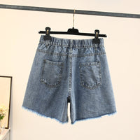 Summer Breeze Plus-Size Denim Shorts-Blue-2XL-State of Style