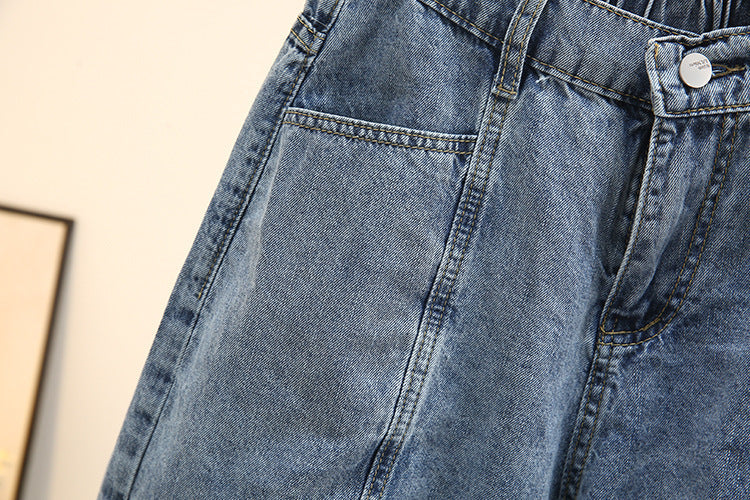 Summer Breeze Plus-Size Denim Shorts-Blue-2XL-State of Style