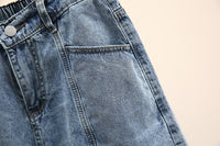 Summer Breeze Plus-Size Denim Shorts-Blue-2XL-State of Style