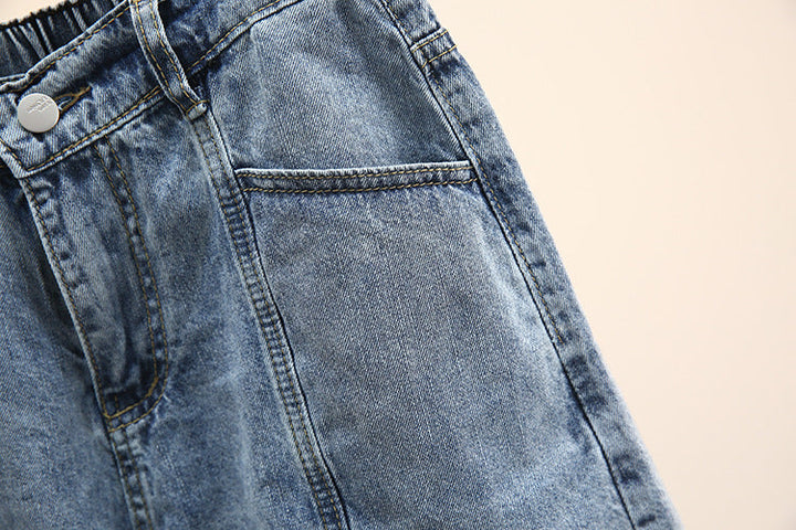 Summer Breeze Plus-Size Denim Shorts-Blue-2XL-State of Style