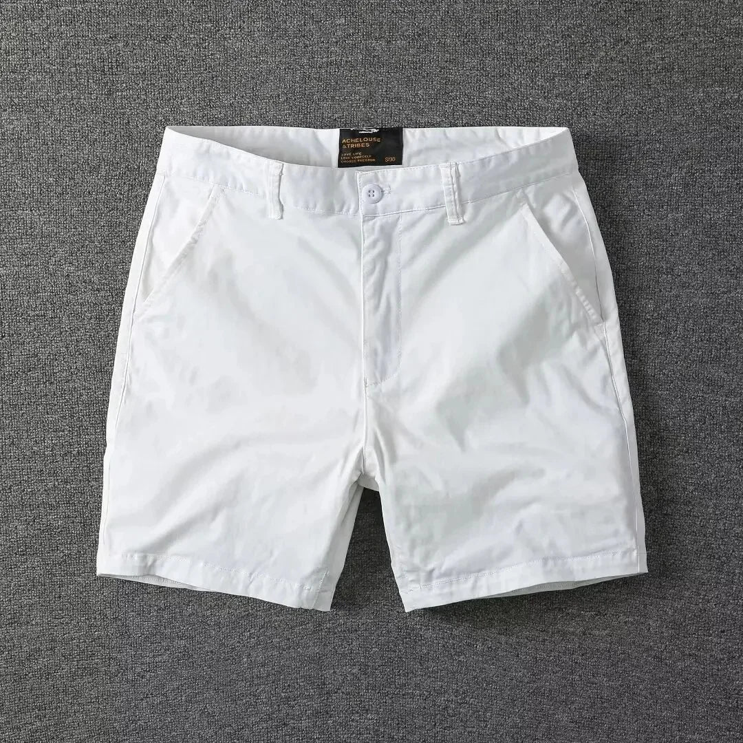 Summer chino shorts with a comfort fit – Matteo-White-28-State of Style