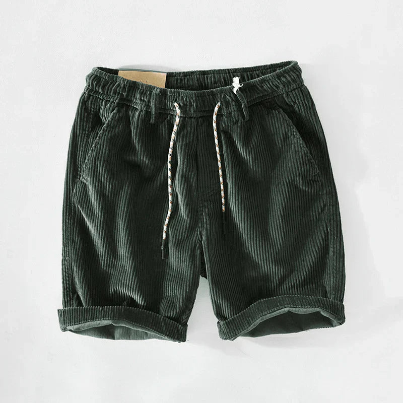 Summer men's cotton shorts with drawstring – Leon-Green-S-State of Style