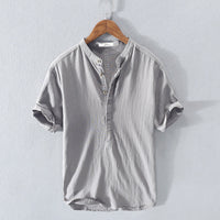 Summer shirt for men made from breathable fabric – Elias-Gray-S-State of Style