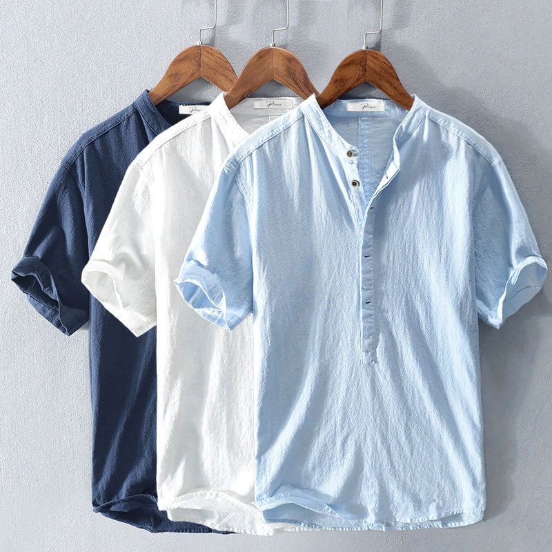 Summer shirt for men made from breathable fabric – Elias-White-S-State of Style