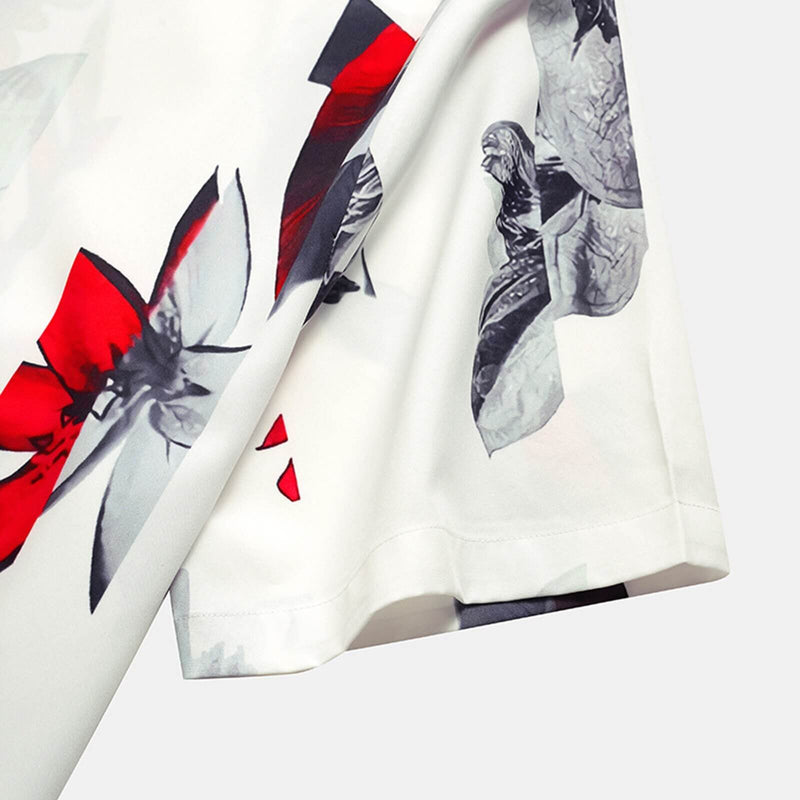 Summer shirt for men with tropical flair - AlohaVibes-Beige-M-State of Style