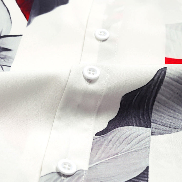 Summer shirt for men with tropical flair - AlohaVibes-Beige-M-State of Style