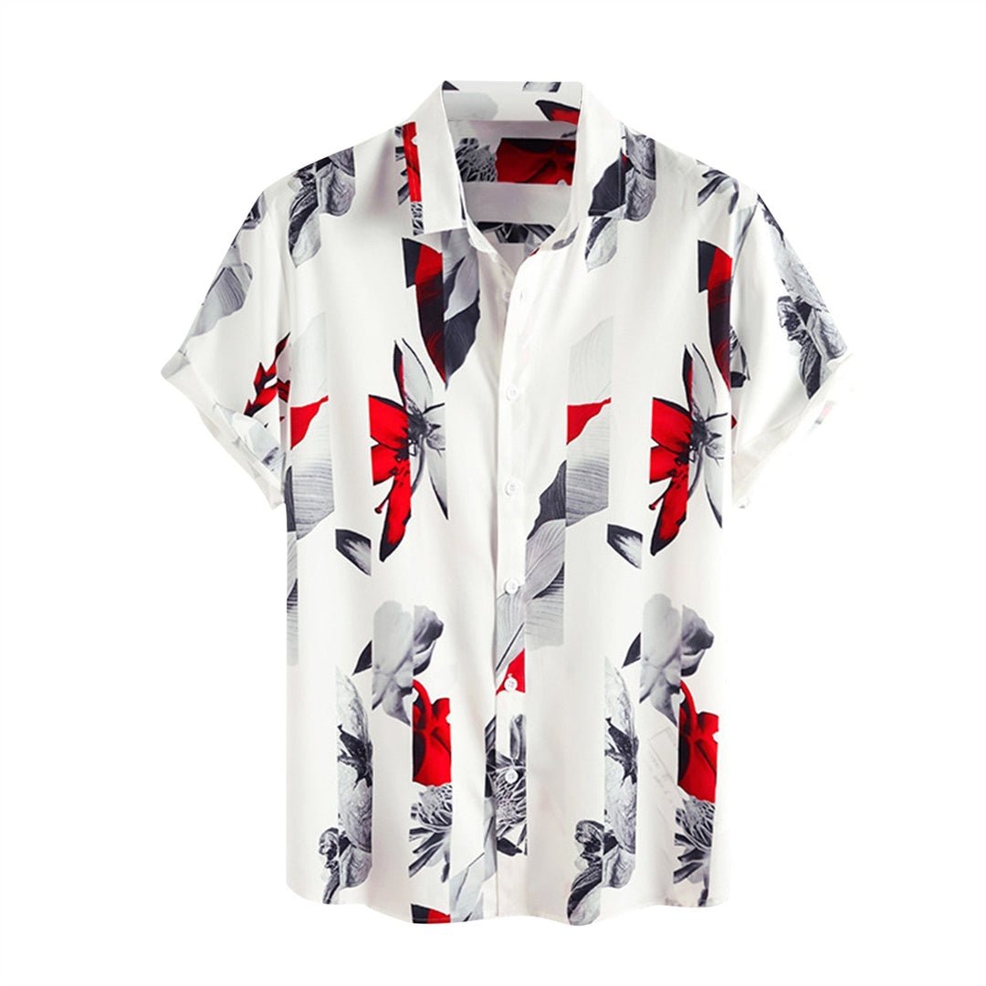 Summer shirt for men with tropical flair - AlohaVibes-White-M-State of Style