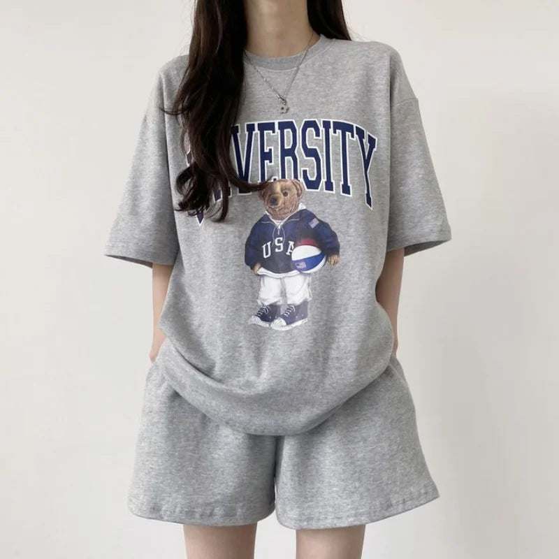 Summer Short Set for Women – Leni-Dark grey-S-State of Style