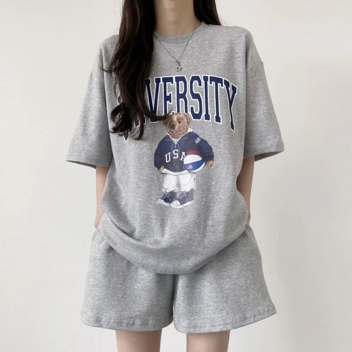 Summer Short Set for Women – Leni-Dark grey-S-State of Style