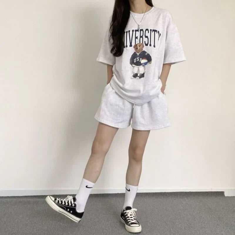 Summer Short Set for Women – Leni-Light grey-S-State of Style