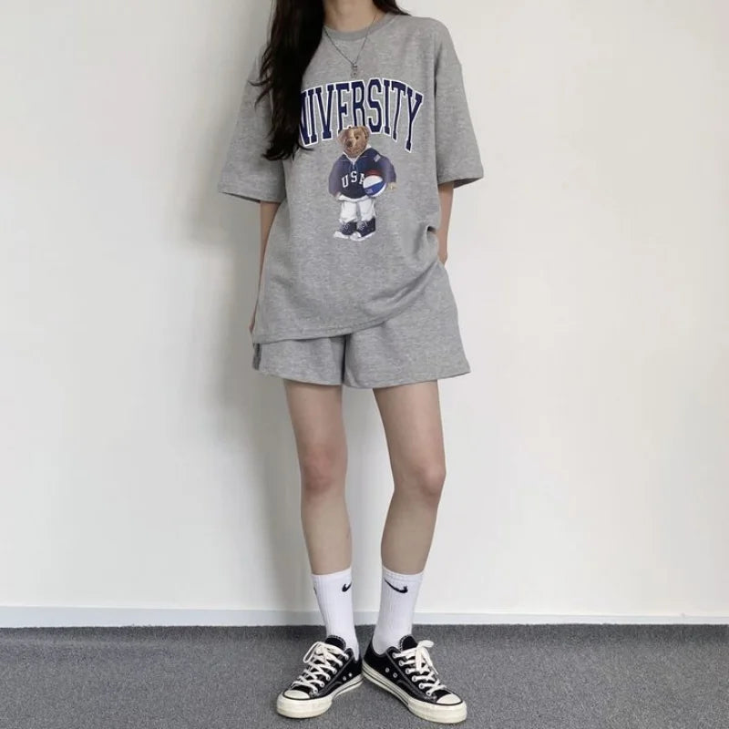 Summer Short Set for Women – Leni-Light grey-S-State of Style